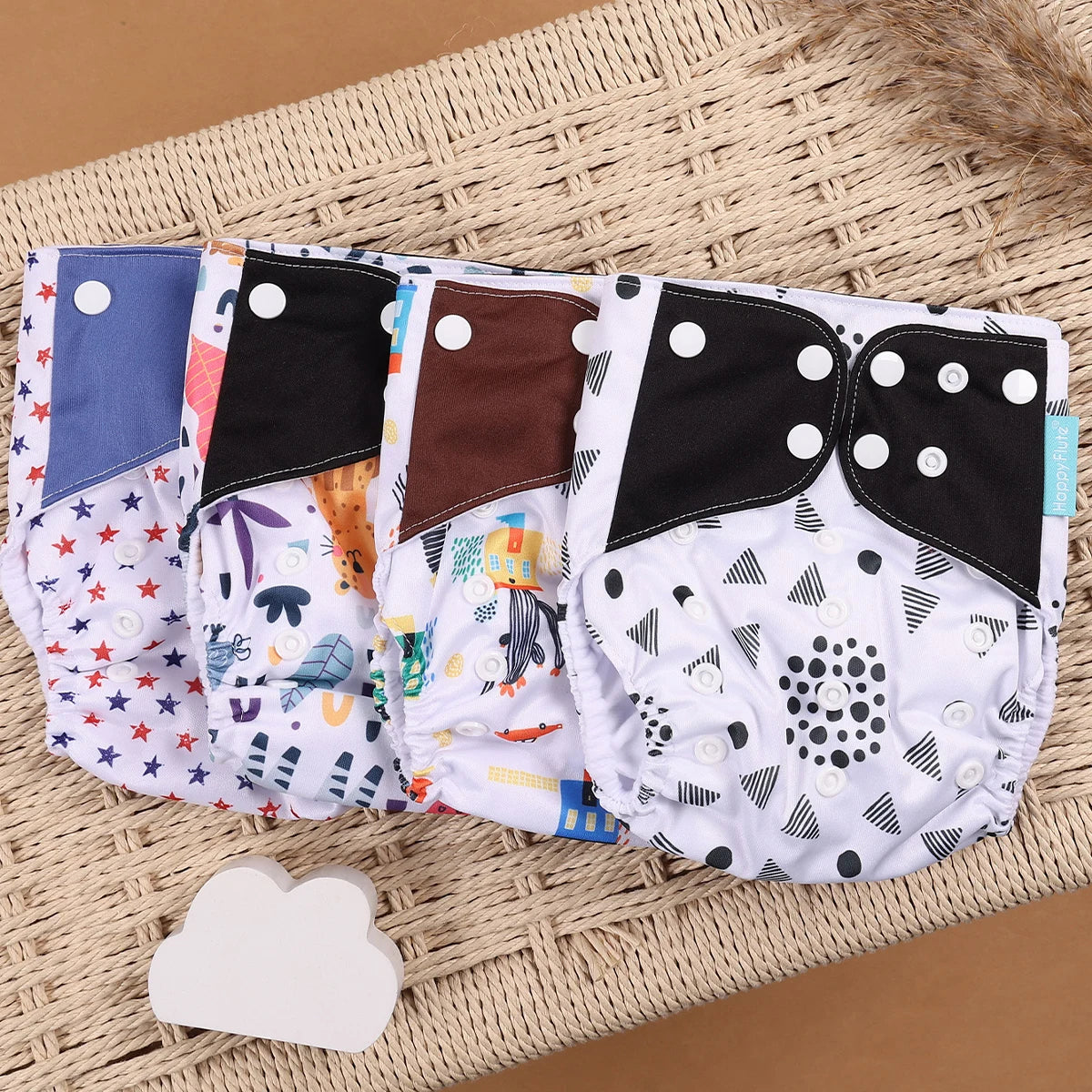Set of 4 Reusable Nappies