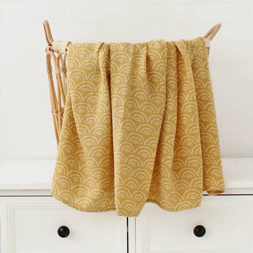 Neutral Pattern & Colour Muslin Blanket