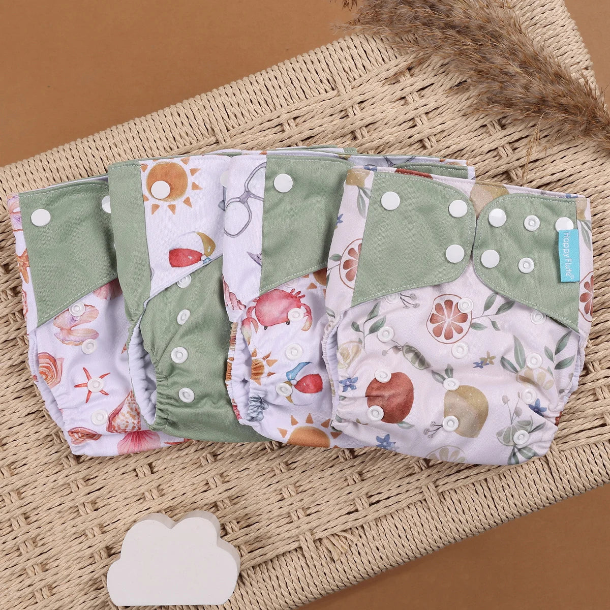 Set of 4 Reusable Nappies