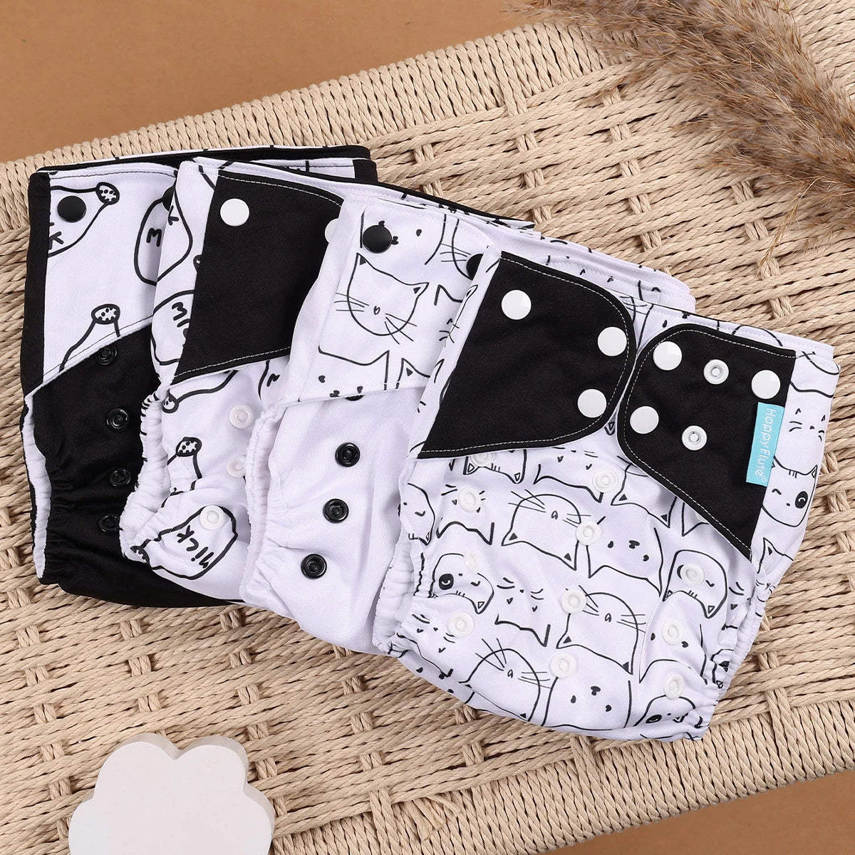Set of 4 Reusable Nappies