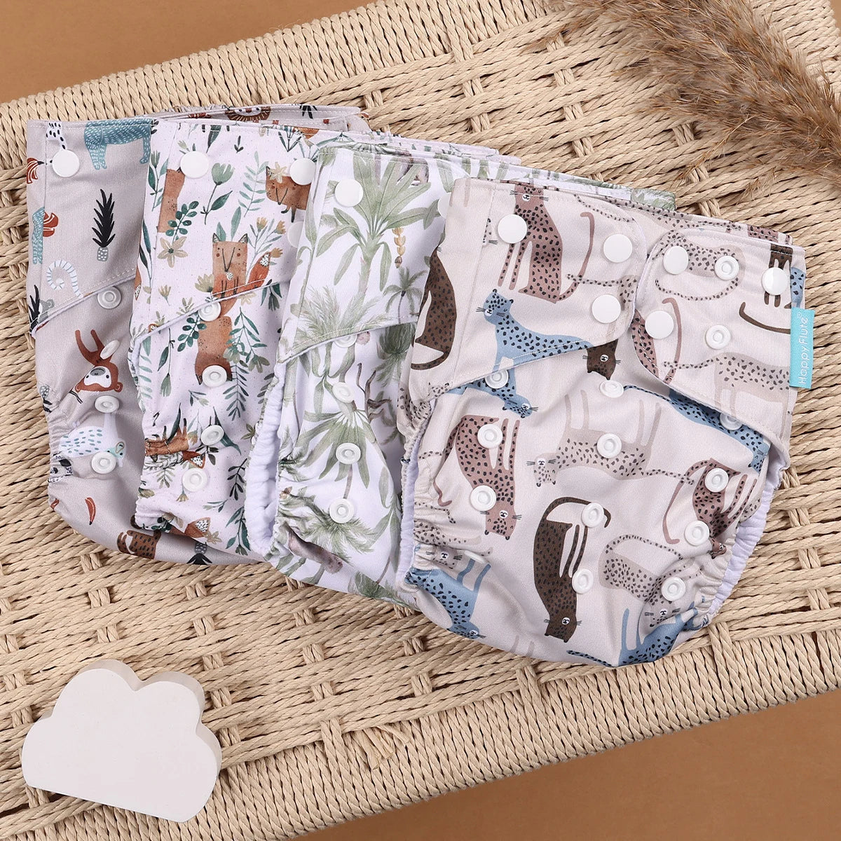 Set of 4 Reusable Nappies