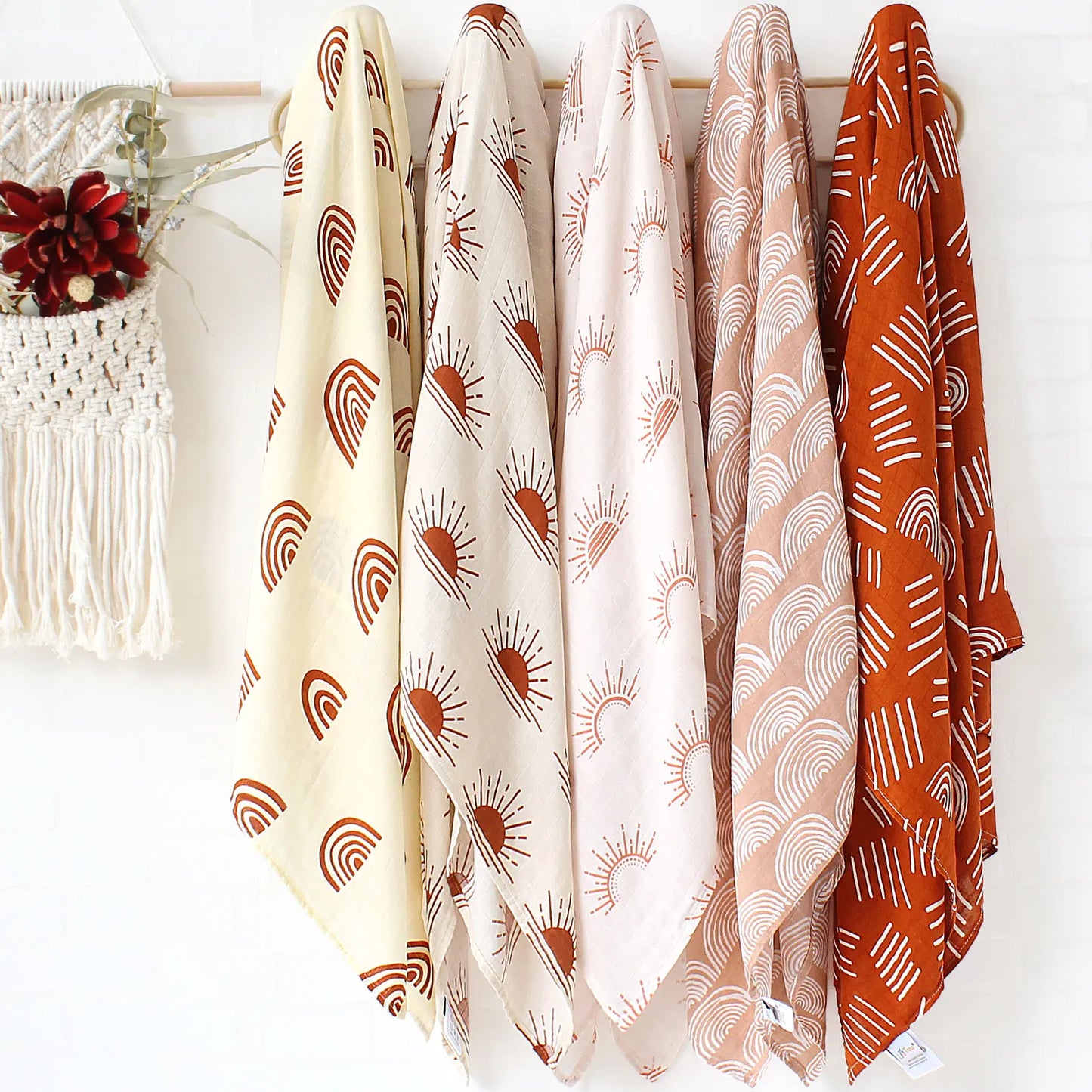 Neutral Pattern & Colour Muslin Blanket