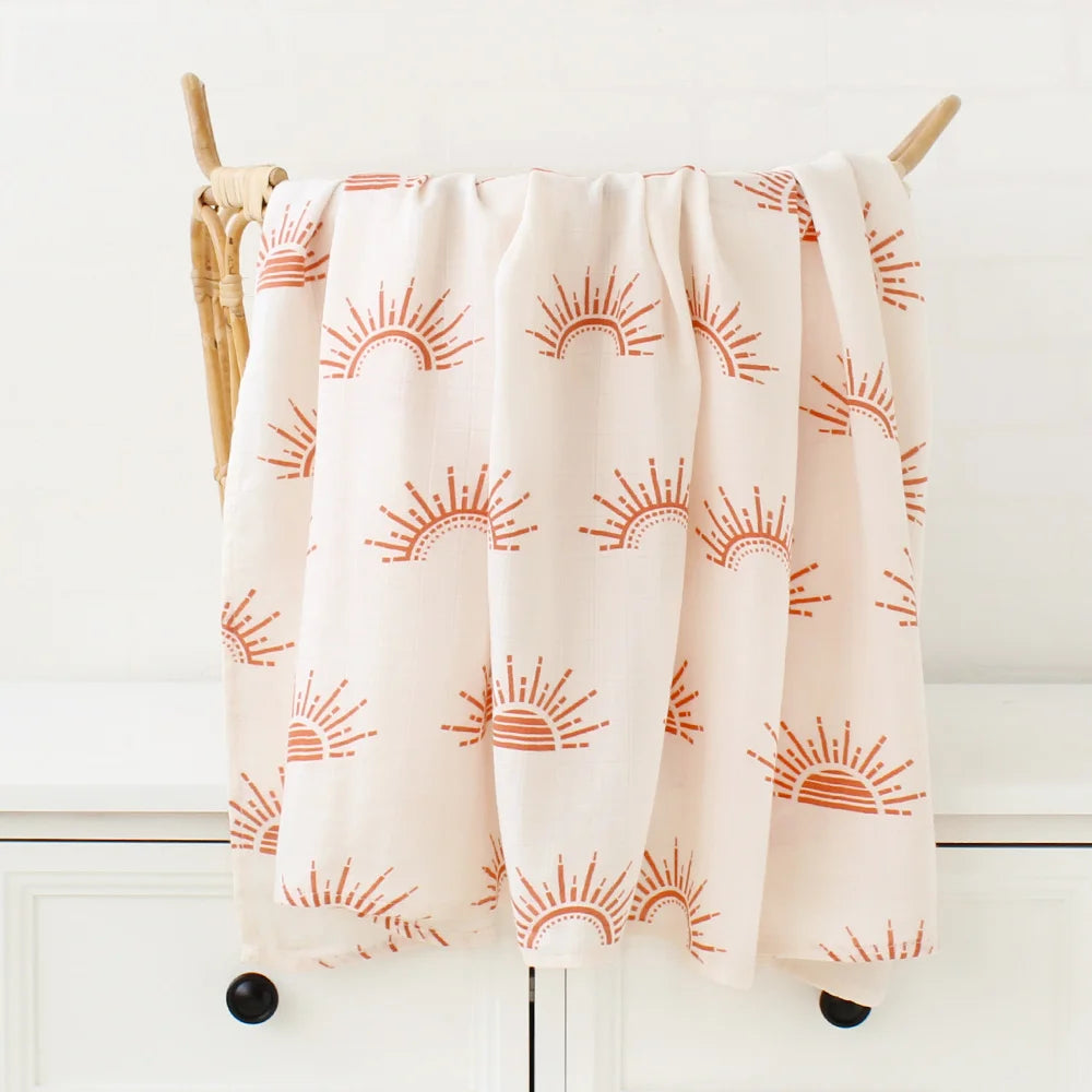 Neutral Pattern & Colour Muslin Blanket
