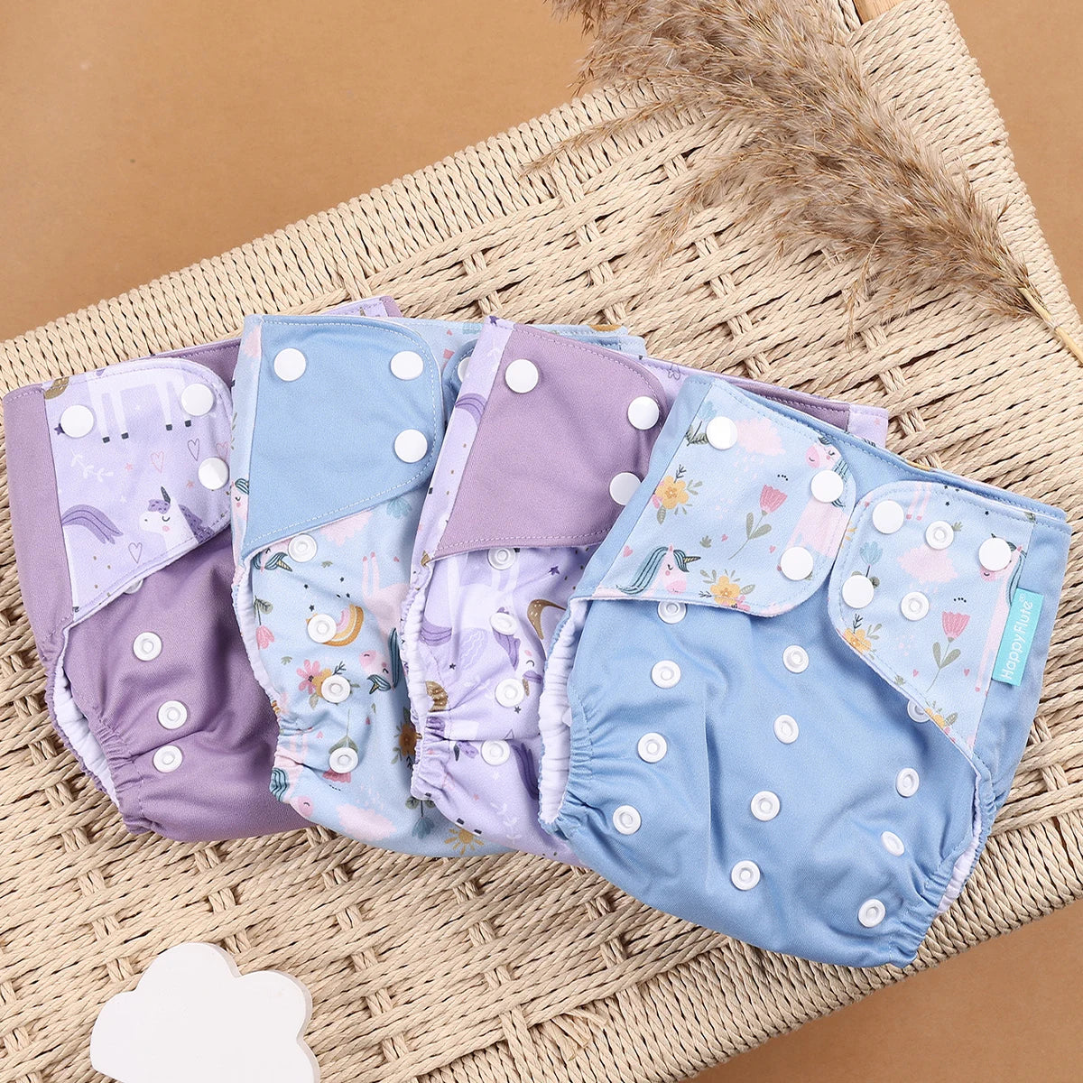 Set of 4 Reusable Nappies
