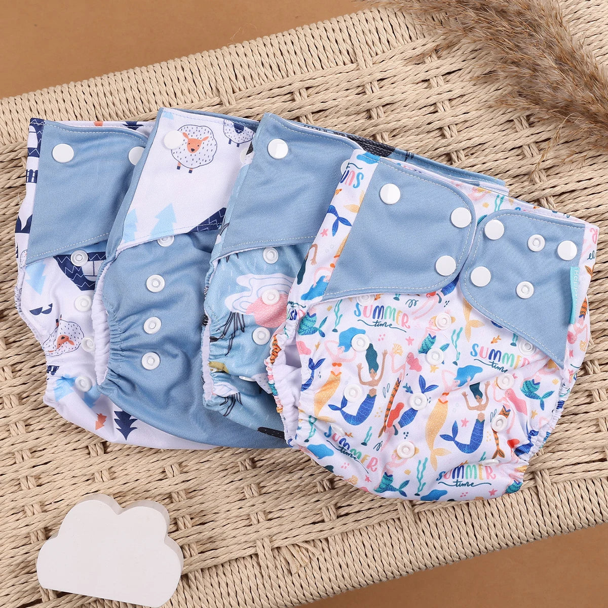Set of 4 Reusable Nappies