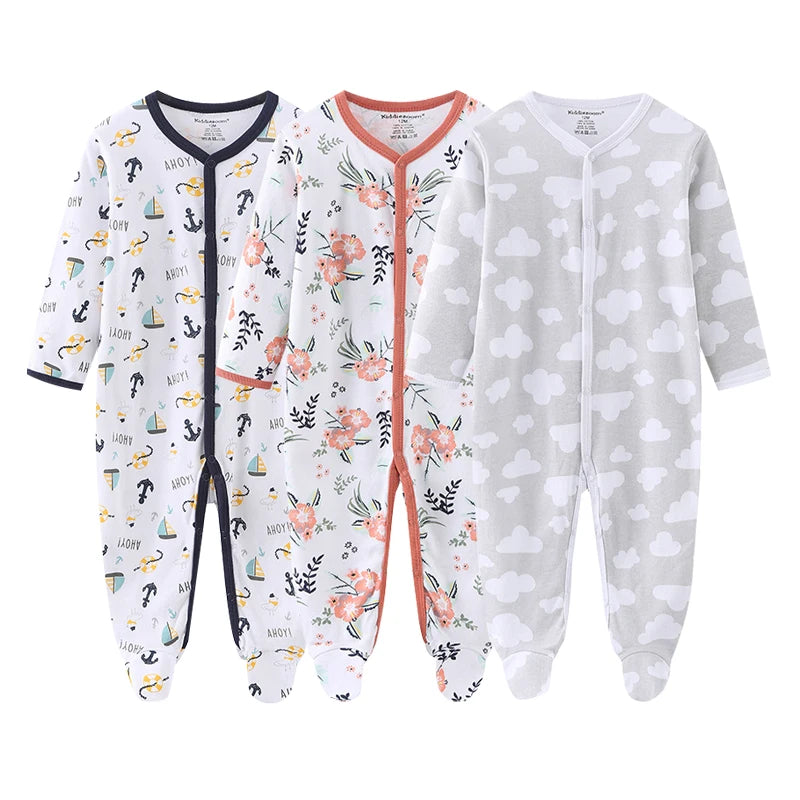 3pcs 100% Cotton Rompers