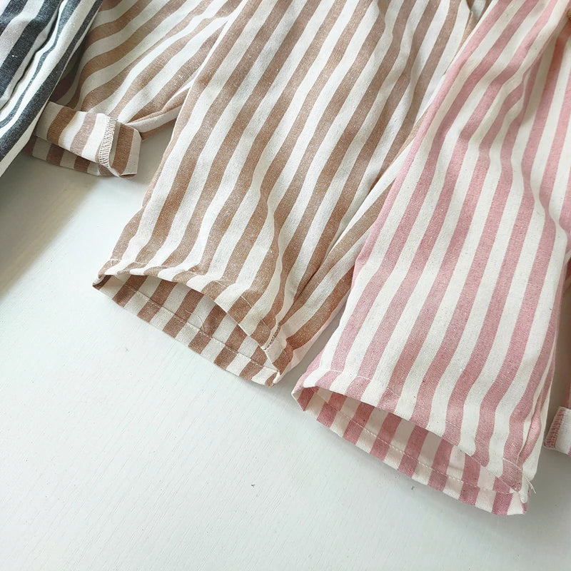 Vintage Linen Cotton Stripe Pants