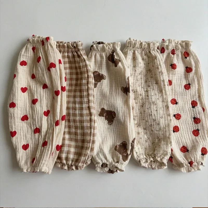 Neutral Print Organic Cotton Linen Baby & Toddler Pants