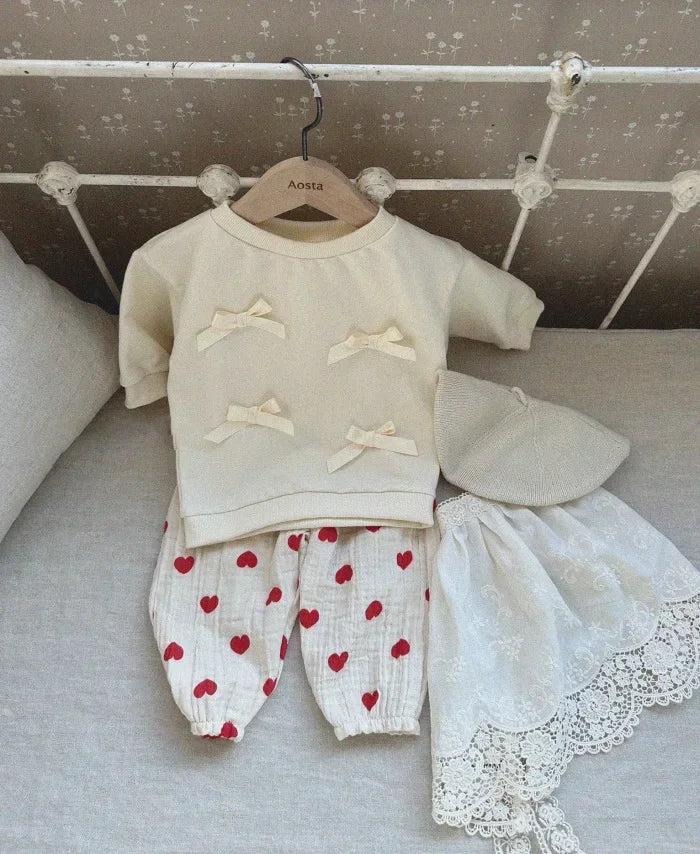 Neutral Print Organic Cotton Linen Baby & Toddler Pants