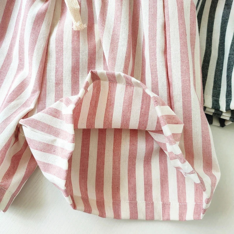 Vintage Linen Cotton Stripe Pants