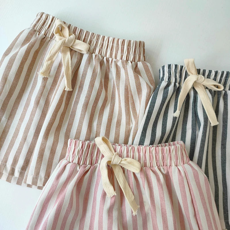 Vintage Linen Cotton Stripe Pants