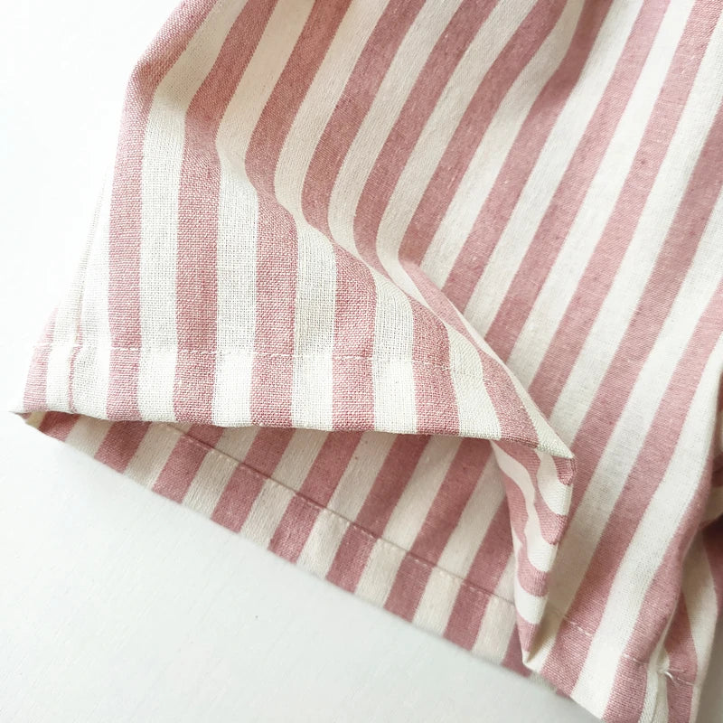 Vintage Linen Cotton Stripe Pants