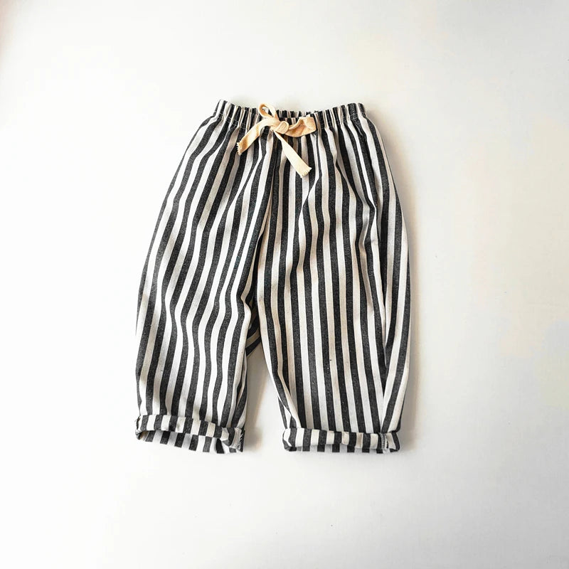 Vintage Linen Cotton Stripe Pants