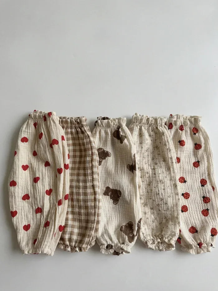 Neutral Print Organic Cotton Linen Baby & Toddler Pants