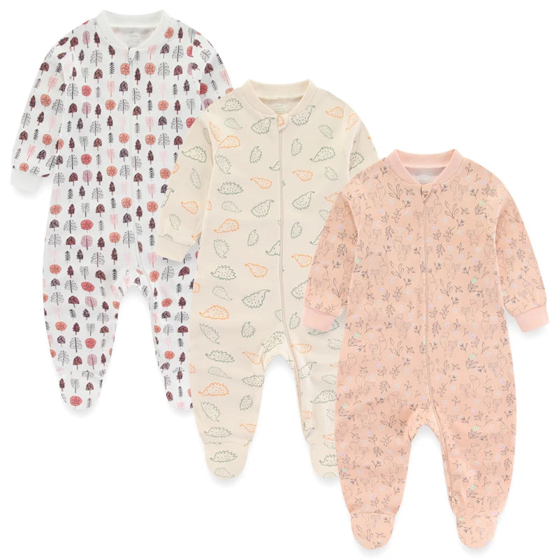 3pcs 100% Cotton Rompers