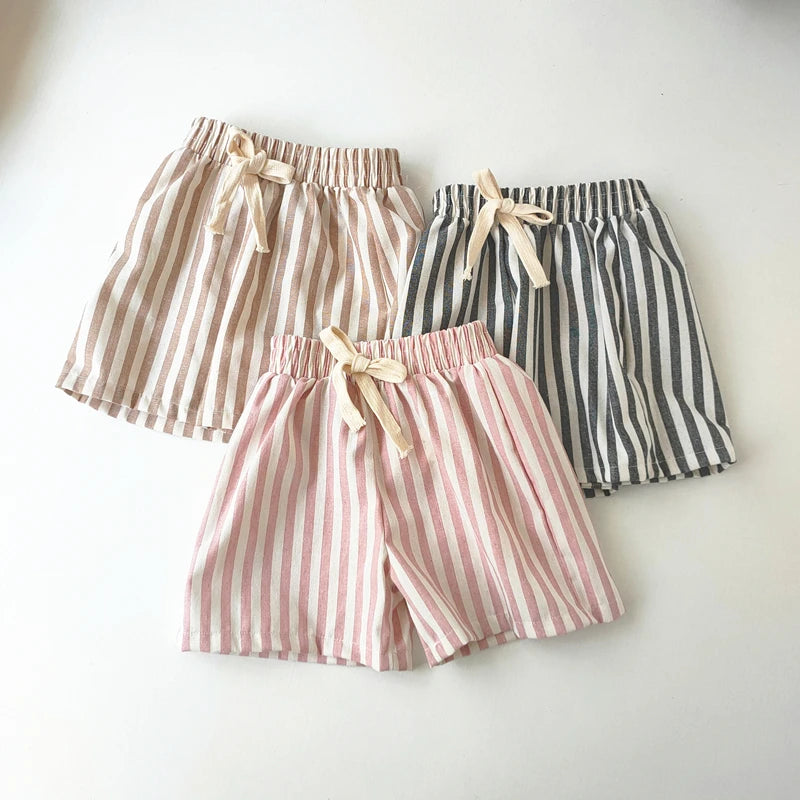 Vintage Linen Cotton Stripe Pants