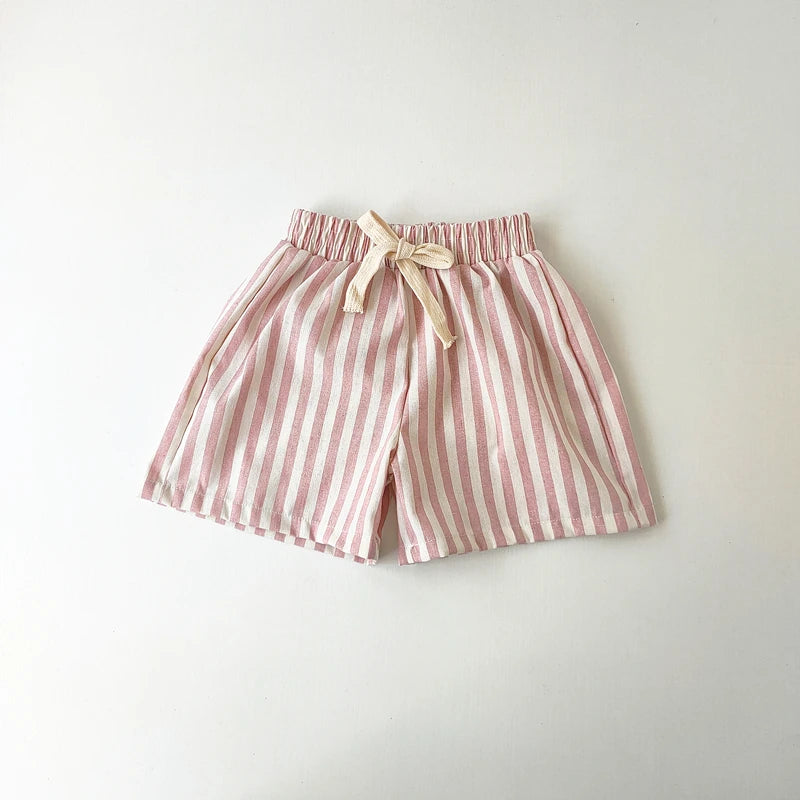 Vintage Linen Cotton Stripe Pants