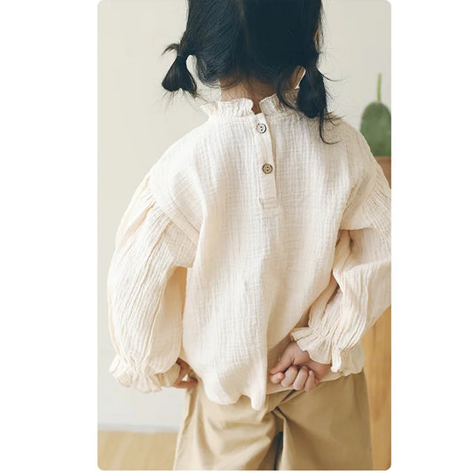Milk White Linen Blouse